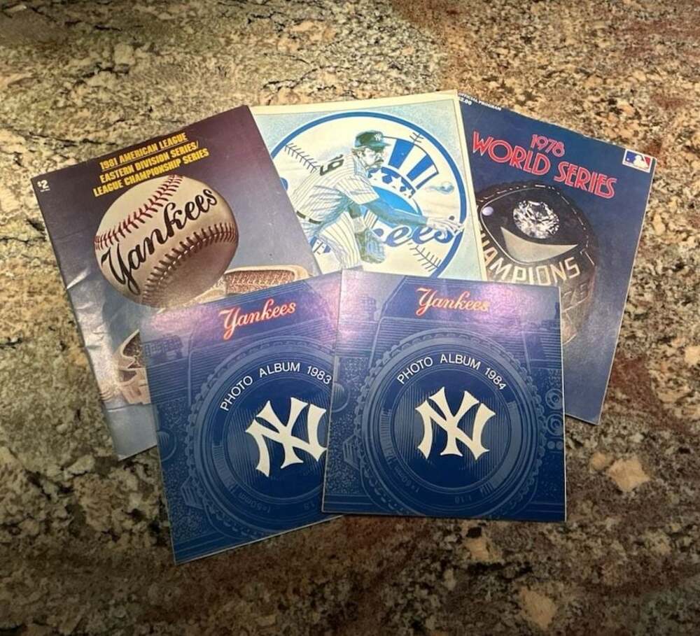 Vintage New York Yankees Memorabilia Lot 1978-1984 Programs and Photo Albums